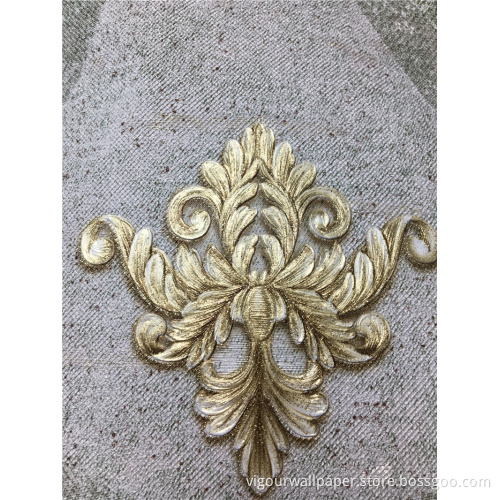 Waterproof New Classic PVC Embossed Damask Vinyl Wallpaper